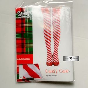Candy Cane Thigh Highs